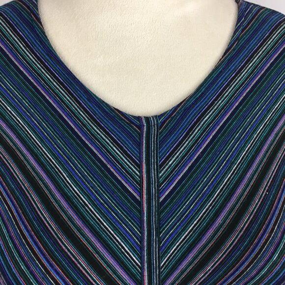 BCBGMAXAZRIA Multi-Color Striped CARMELA High Low Hem Jersey Dress - Picture 6 of 10